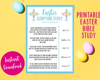 Tarjeta de estudio bíblico de Pascua, imprimible y basada en la fe (PDF, JPEG)