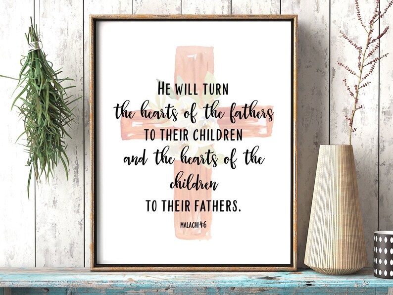 Malachi 4:6 Father's Day Gift Digital Download. Christian Gift Idea ...