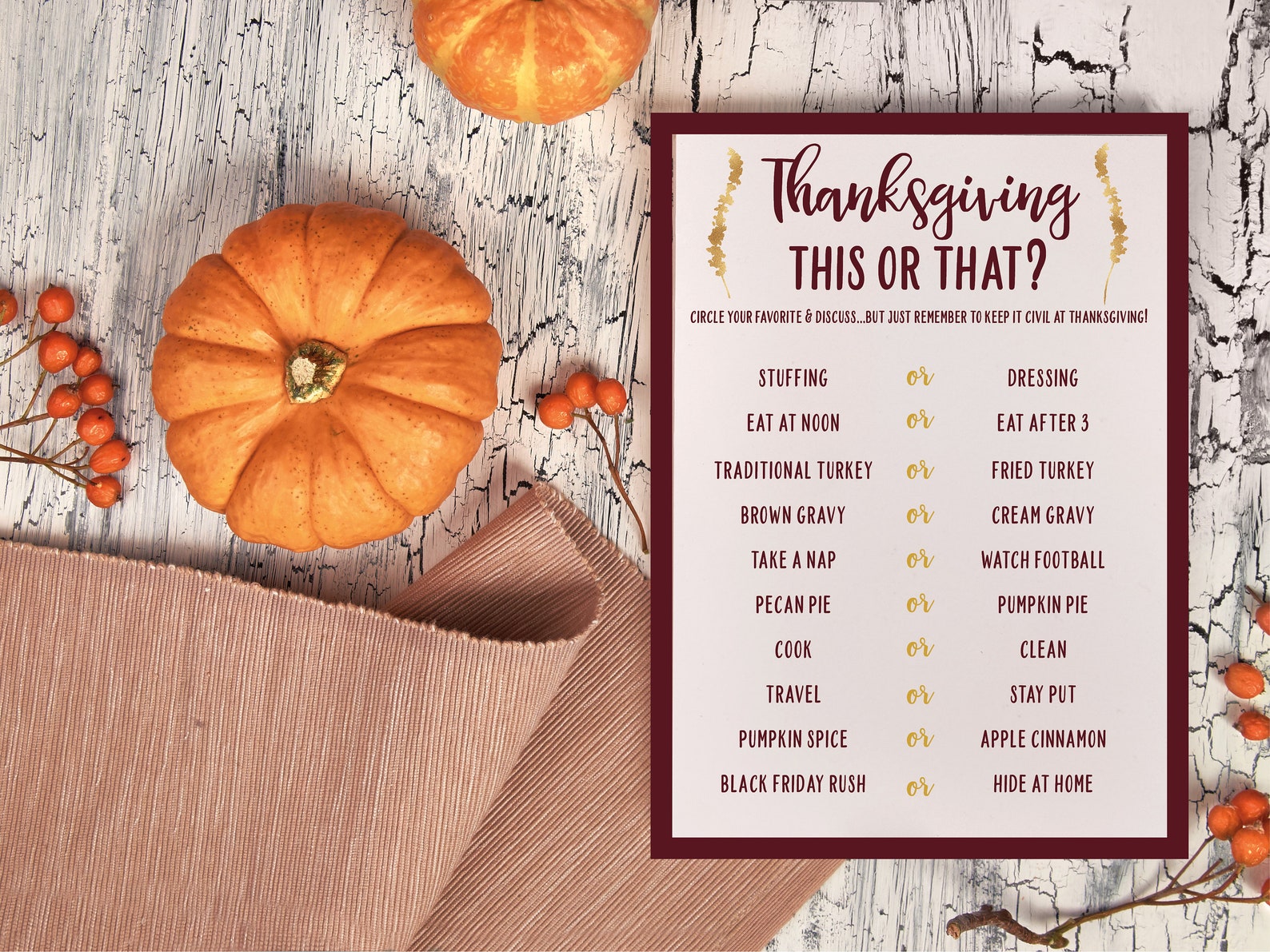 Thanksgiving Dinner Games Printable Games Thanksgiving - Etsy