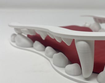 3D printed teeth and tongue, fursuit teeth, realistic teeth, fursuit tongue, costume teeth, animal teeth, dog teeth, wolf teeth, dog tongue