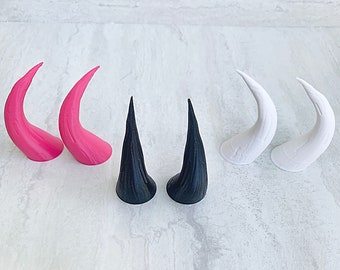 Cosplay Horns, Devil Horns, Demon Horns, Horns Headband, 3D Printed Devil Horns, Halloween Costume Devil Horns, 3 inch Horns