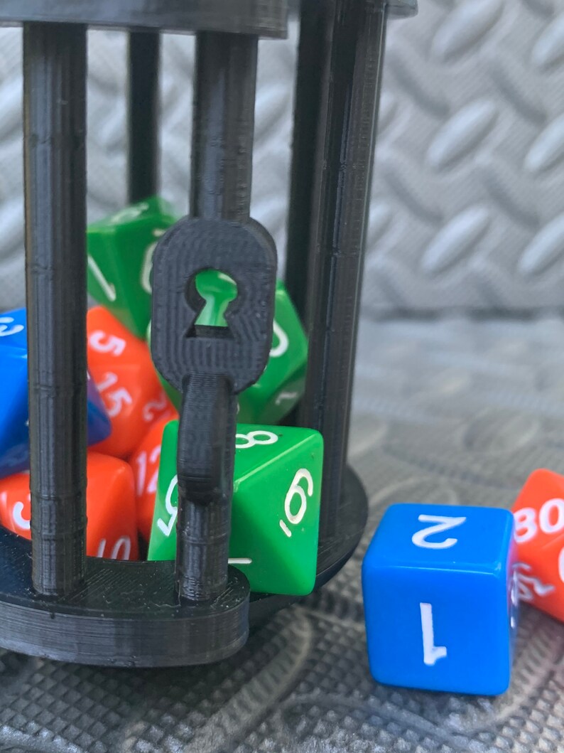 TTRPG Accessories Dice Jail Prison 3D Printed Dice Holder Gifts for Gamers Dice Jail 3D Printed Dice Box