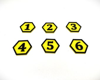 Objective Markers, Wargaming Tokens, Hex Objective Marker, Hexagonal Objective Marker, Wargaming Terrain, Gifts for Gamers