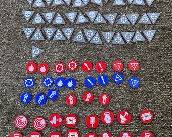 Wargaming Tokens, Gifts for Gamers, Kill Team Compatible, Action Tokens,