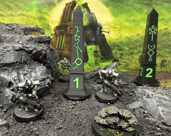 Colored Obelisk Objective Marker, Wargaming Token, 40mm Objective Marker, TTRPG Accessories, Wargaming Terrain, Gifts for Gamers