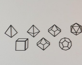 Large Dice Wall Hanger, D20, D4, D6, D8, D10, D12, Dice Wall Art, Dice Wall Hangers, 3D Printed Dice Wall Decor