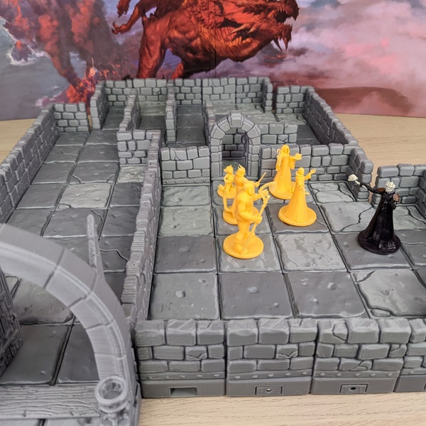 D&D Magnetic Dungeon Terrain Kit - Modular Magnetic Tiles