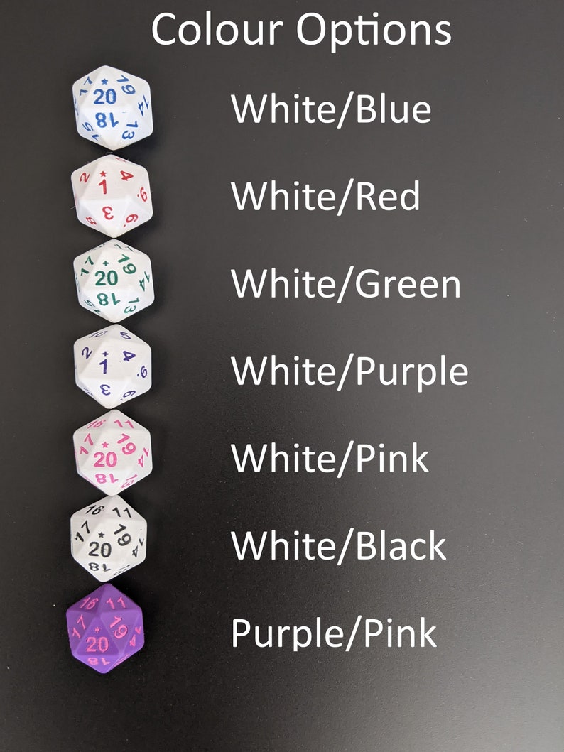 Weighted D20 Dice Large Novelty Dice for D&D Pathfinder Etsy