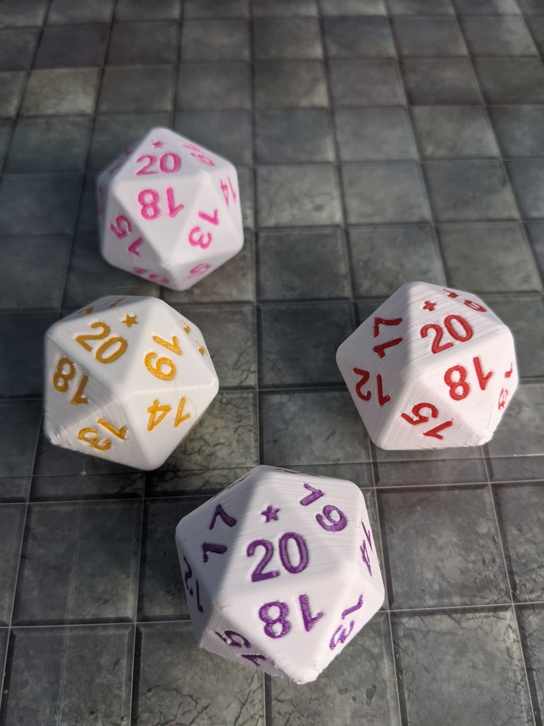 Weighted D20 Dice Large Novelty Dice for D&D Pathfinder Etsy