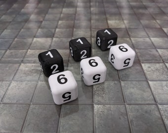 Weighted D6 Dice | 6-sided Loaded Die | 3D Printed | Lucky and Cursed