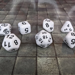 White Opaque Blank Dice with No Pips D6 19mm (3/4in) Pack of 6 Koplow Games