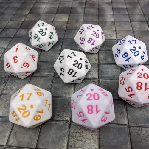 Weighted D20 Dice Large Novelty Dice for D&D Pathfinder Etsy