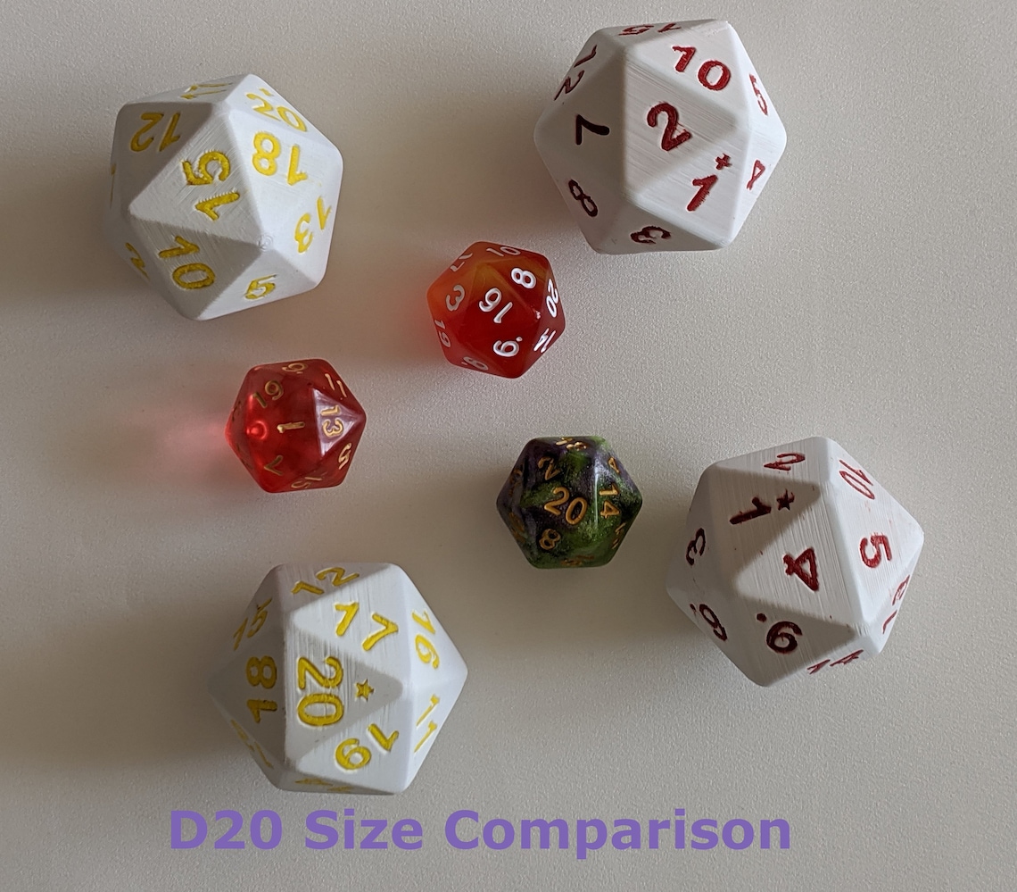 Weighted D20 Dice Large Novelty Dice for D&D Pathfinder Etsy