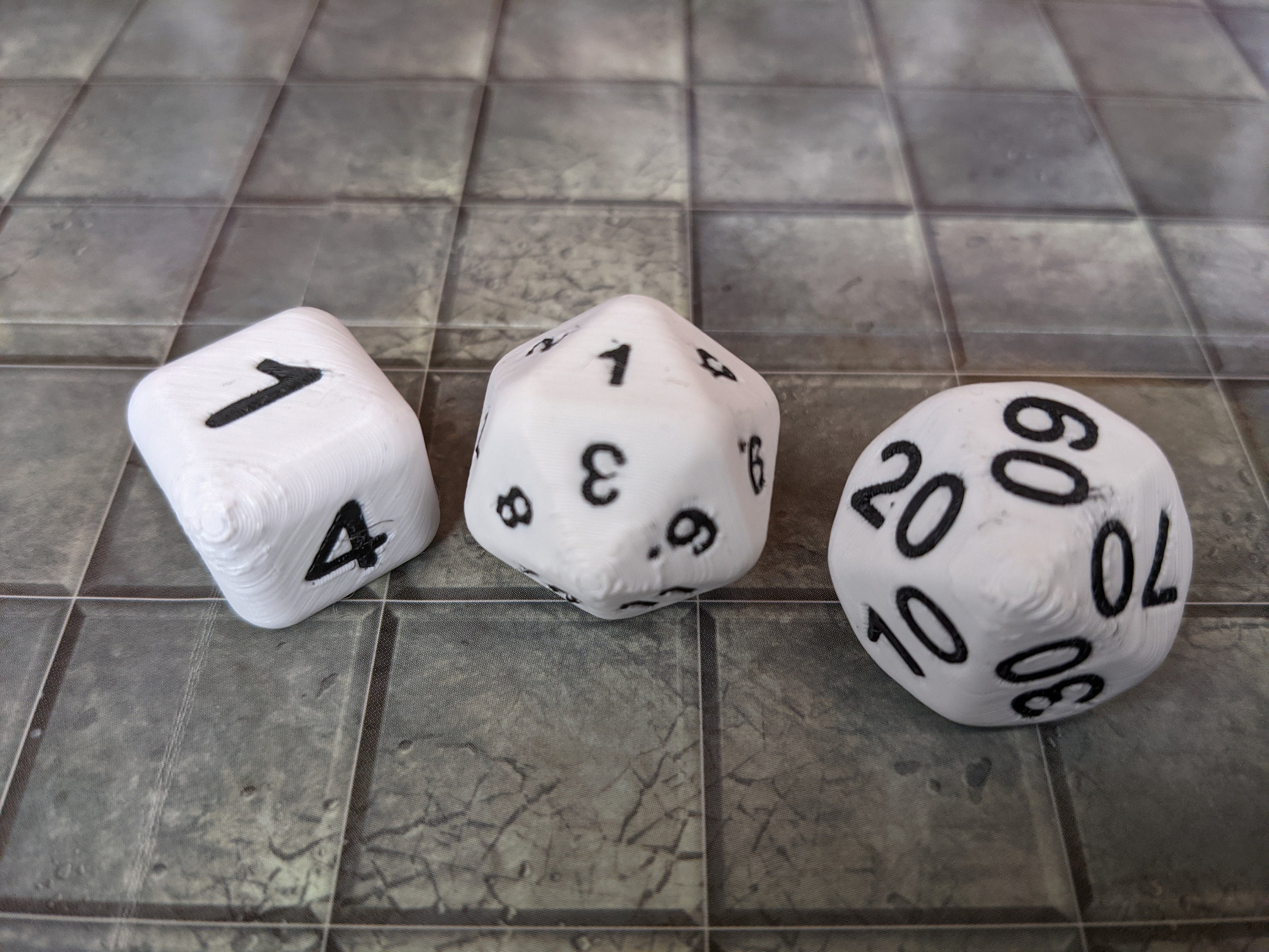 Weighted D&D 7 Dice Set D20 D4 D6 D8 D10 D12 D100 3D Etsy Australia