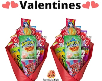 2 Bulk Airheads Candy Hand Tie Bouquet - Valentines Day