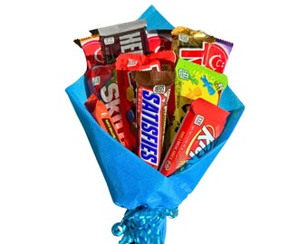 Bouquet de bonbons variés - Anniversaire - Remise des diplômes - Quarantaine - Guérir bientôt - Félicitations - Meilleurs voeux - Je pense à vous