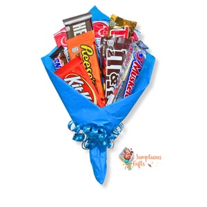 Candy Chocolate Bouquet - Birthday - Graduation - Quarantine - Get Well Soon - Congratulations - Best Wishes - Thinking of You - Thank You