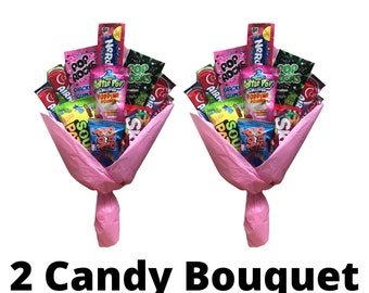 Small Candy Bouquet 2 Bulk- Birthday - Graduation - Quarantine - Get Well Soon - Congratulations - Best Wishes -Thinking of You - Thank You