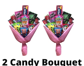 Small Candy Bouquet 2 Bulk- Birthday - Graduation - Quarantine - Get Well Soon - Congratulations - Best Wishes -Thinking of You - Thank You