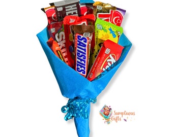 Mixed Variety Candy Bouquet - Birthday - Graduation - Quarantine - Get Well Soon - Congratulations - Best Wishes - Thinking of You
