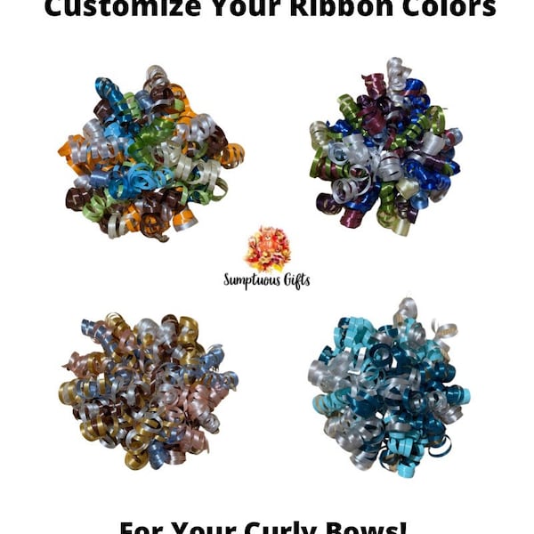 Customize Your Colors Curly Gift Bow - Gift Topper - Birthday - Special Occasions - Present - Gift Bow - Presentation - Embellishment - Gift