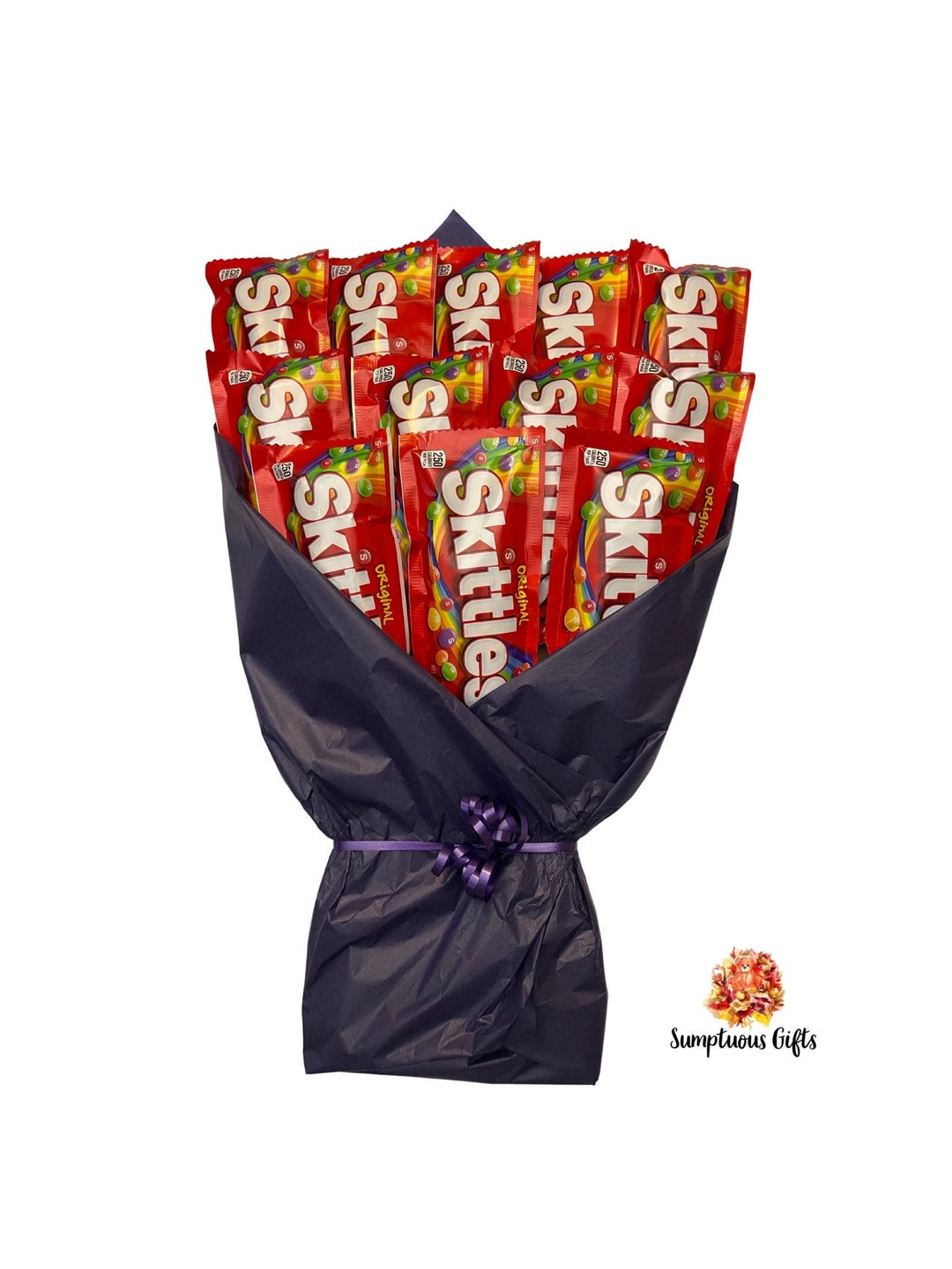 Dozen Skittles Candy Bouquet Birthday Graduation Quarantine Get Well