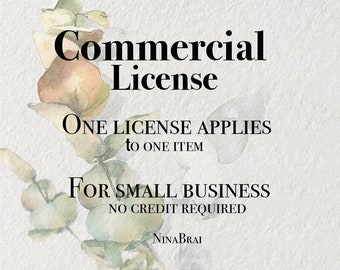 COMMERCIAL LICENSE for small business for a single product (NO Credit required).