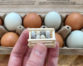 Miniature Raw Eggs Dollhouse Chicken Farm Breakfast Cooking Baking Kids Pretend Play Toy Mini Tiny Foods