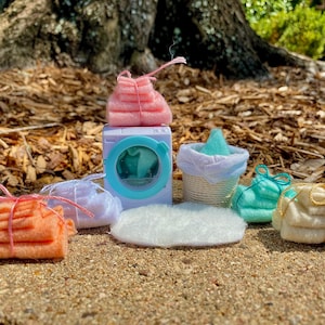 Miniature Bath Towels for Dollhouse Bathroom Accessories Custom Rainbow Colors Fully Customizable