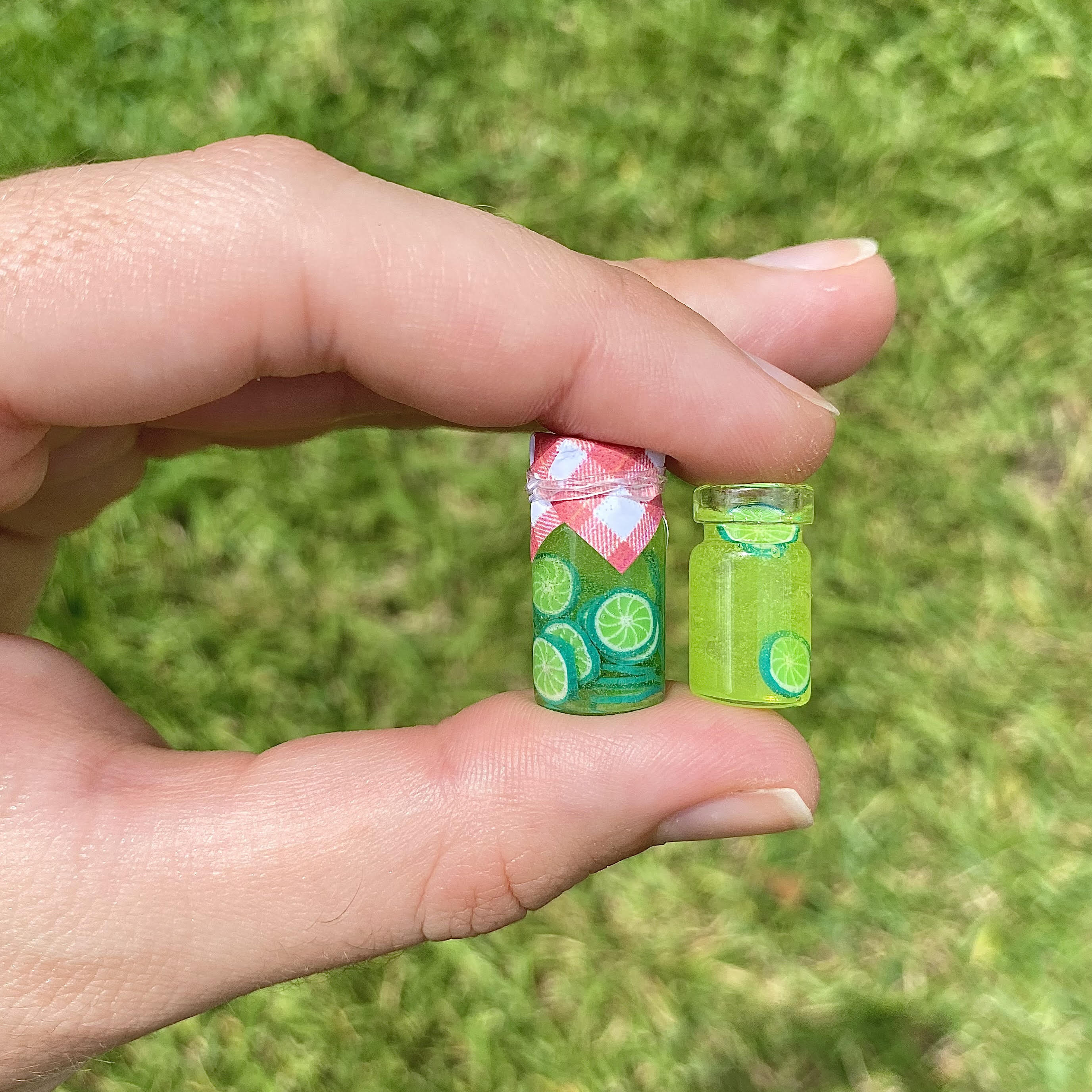 Miniature Limeade and Lime Preserve Fruit Jars for Dollhouse - Etsy