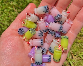 Miniature Boba Bubble Tea for Dollhouse 3/4in Dolls Cute Kawaii Toys Accessories Drinks Food