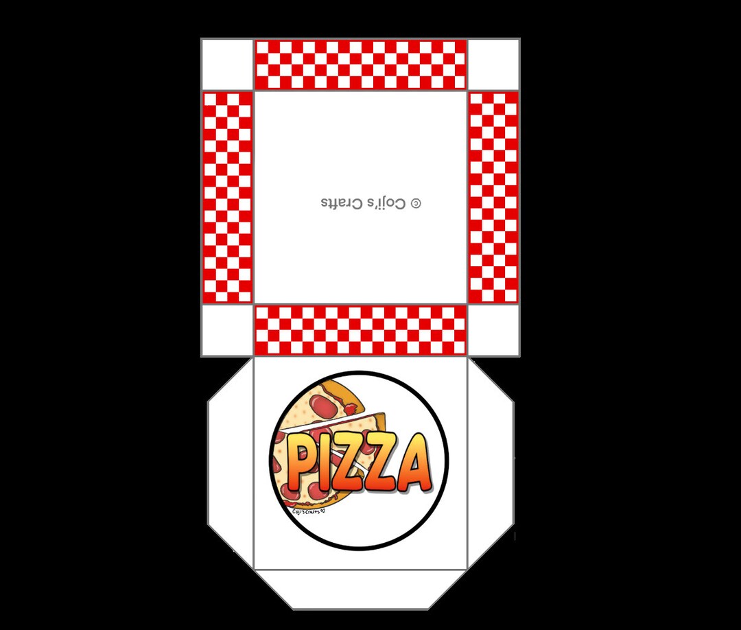Printable Pizza Boxes for Miniature Pizzaria Takeout Delivery