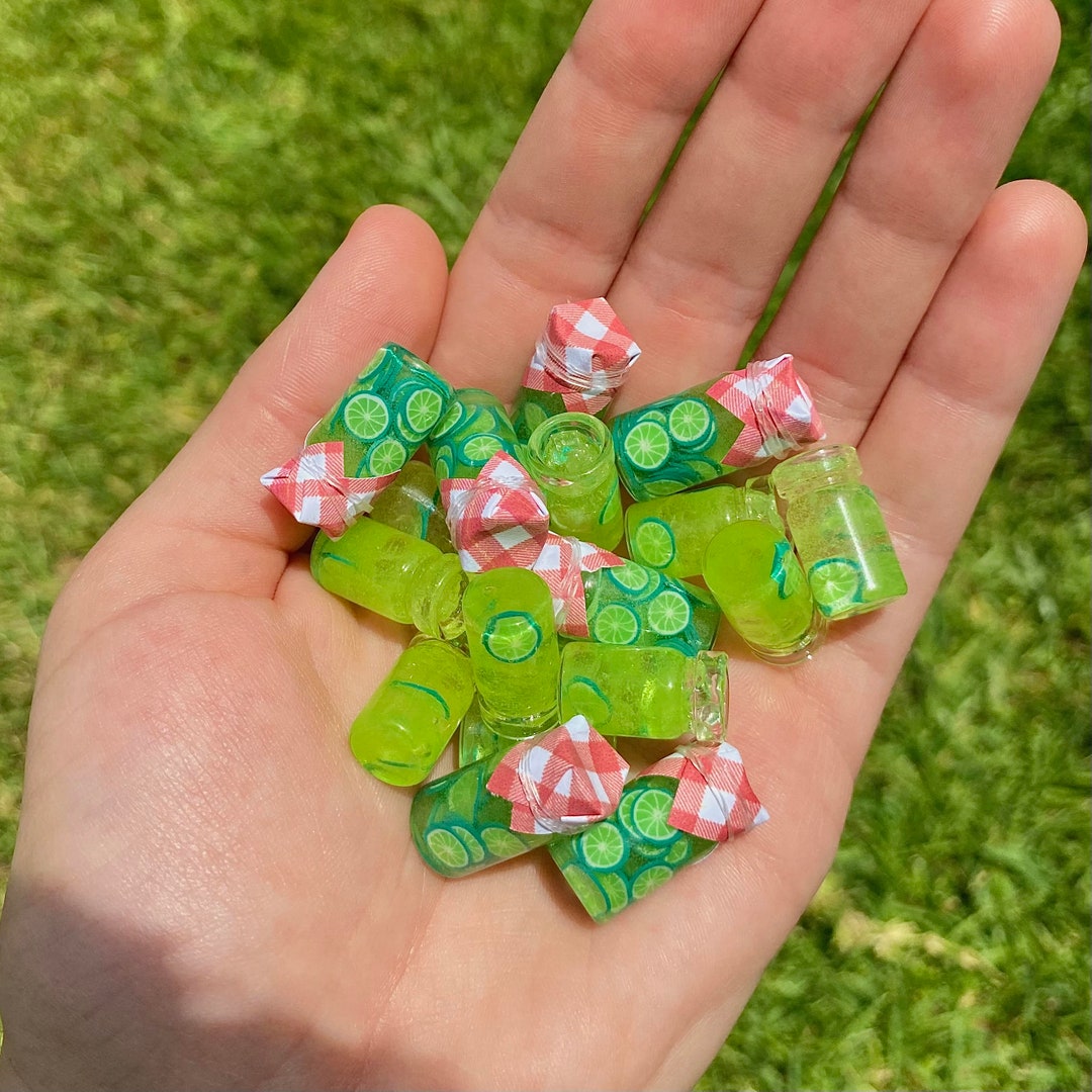 Miniature Limeade and Lime Preserve Fruit Jars for Dollhouse Display ...
