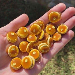 Miniature Dollhouse Pancakes with Butter And Syrup Hotcakes Breakfast Foods