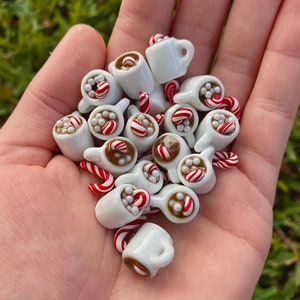 Miniature Hot Chocolate Cocoa for Dollhouse Mini Christmas Hanukkah Holiday Foods Drinks Winter Decor Coco