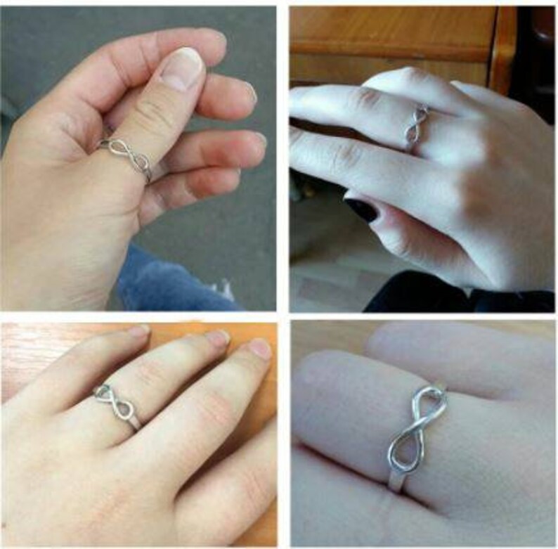 Engraved sterling silver customized infinity ring Personalized infinity Ring wedding gift customized Jewelry NR-36