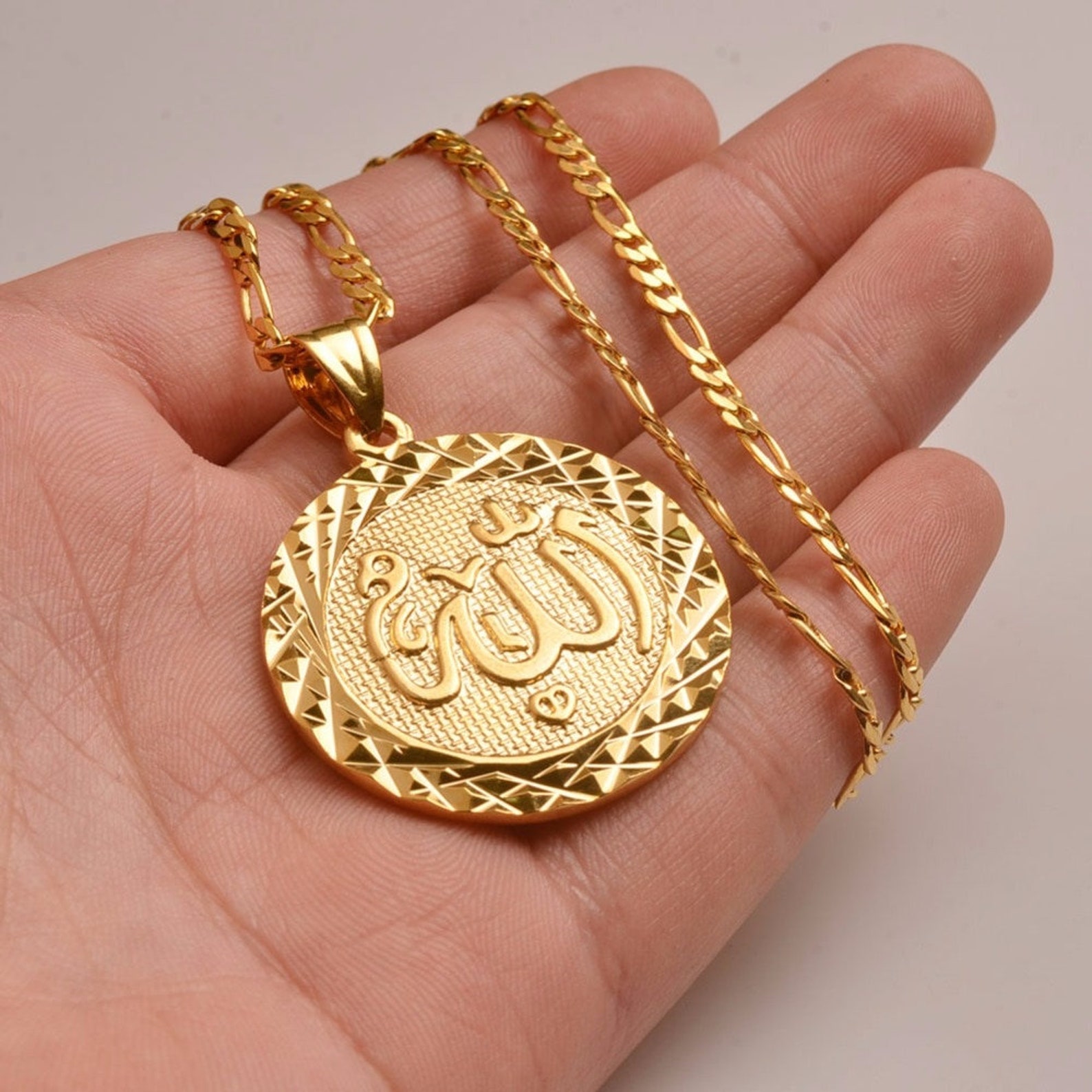 Allah Pendantallah Pendant Necklace18k Gold Filled Arabic Etsy