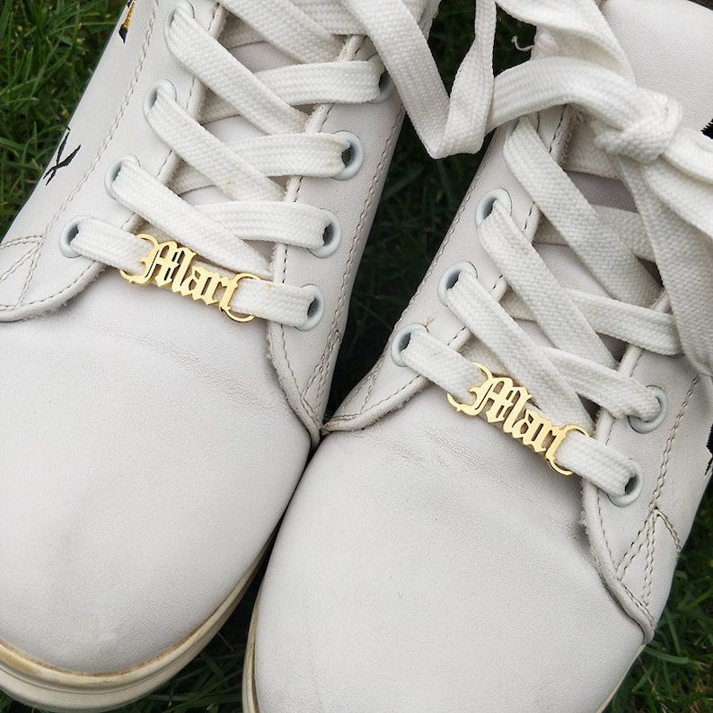 Custom Name Shoe Bucklepersonalized Shoelace Charm1 Pair Etsy