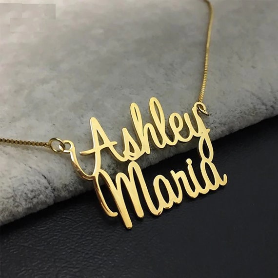 Personalized Two Name Necklace-Double Name Necklace-Couple Name necklace-Wedding Gift-Best Friend Gift-Personalized Infinity Necklace-#NN-38