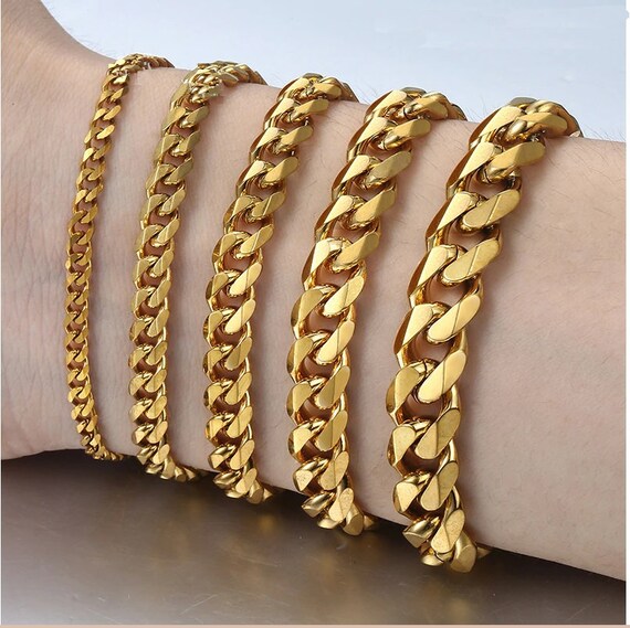 ThicK Chain Bracelet-Cuban Chain Bracelet- Mens Chain Bracelet, Chain Bracelet Woman-Statement Bracelet-#ICN-26