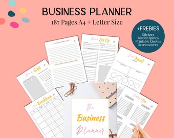 Printable Small Business Planner, Instant Download Business Binder, Business Workbook