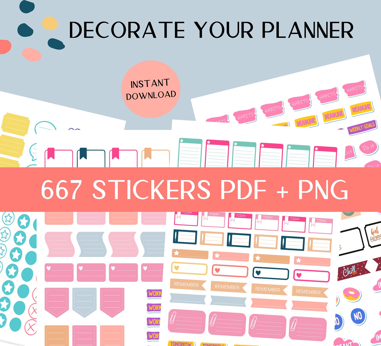 Printable Life Planner Binder Productivity Workbook Instant Etsy