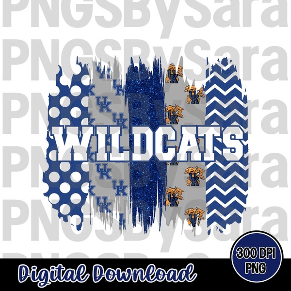 Kentucky Wildcats, Paint stripes, PNG Image, Sublimation PNG
