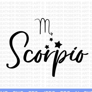 Scorpio SVG, Zodiac Signs SVG, Astrology Signs svg, Zodiac Symbols svg, Constellation Signs svg, Astrology, Horoscope, Cut File Cricut
