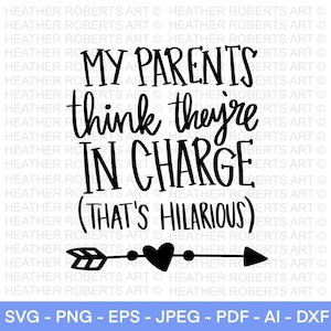 My Parents Think They're In Charge SVG, Funny Baby svg, Little Boss SVG, Baby svg, Mini Boss svg, Newborn svg,Cut File For Cricut,Silhouette