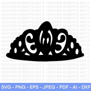 Crown svg, Queen Crown svg, Princess Tiara svg, Tiara svg, Royalty svg, Princess Crown svg, Crown vector, Cut File Cricut, Silhouette