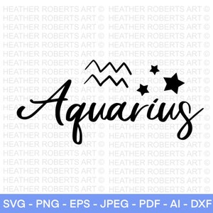 Aquarius SVG Zodiac Signs SVG Astrology Signs Svg Zodiac - Etsy