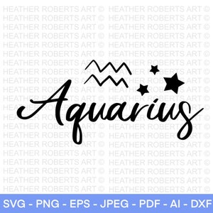 Verseau SVG, SVG signes du zodiaque, astrologie signes svg, svg symboles du zodiaque, Constellation signes svg, astrologie, horoscope, fichier coupe Cricut