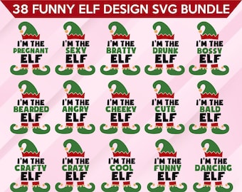 Funny Elf Family SVG Bundle, Elf Family SVG Bundle, Elf SVG, Elf Shirt svg, Elf Family Shirts, Christmas Elf Svg, Funny Elf, Cut File Cricut