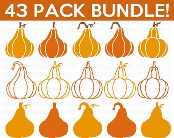 Gourd SVG Bundle, Pumpkin SVG, Pumpkin Vector, Halloween Svg, Pumpkin Shirt svg,Fall Clipart,Autumn Clipart, Cut File for Cricut, Silhouette